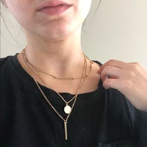 Layered necklace set